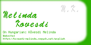 melinda kovesdi business card